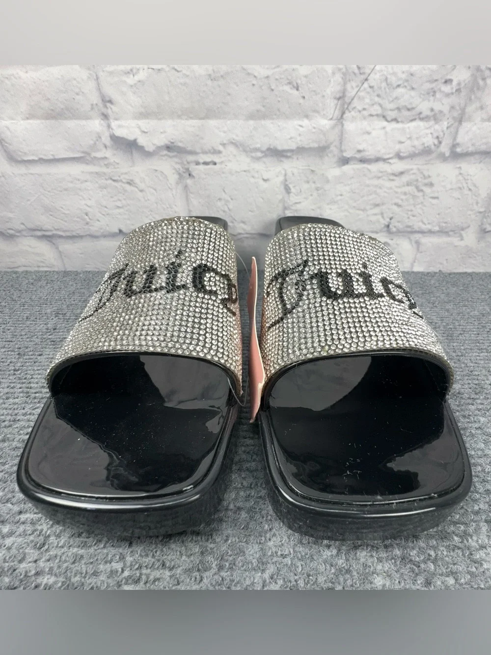Juicy Couture Harmona Rhinestone Platform Slide Sandals NWT 9.5